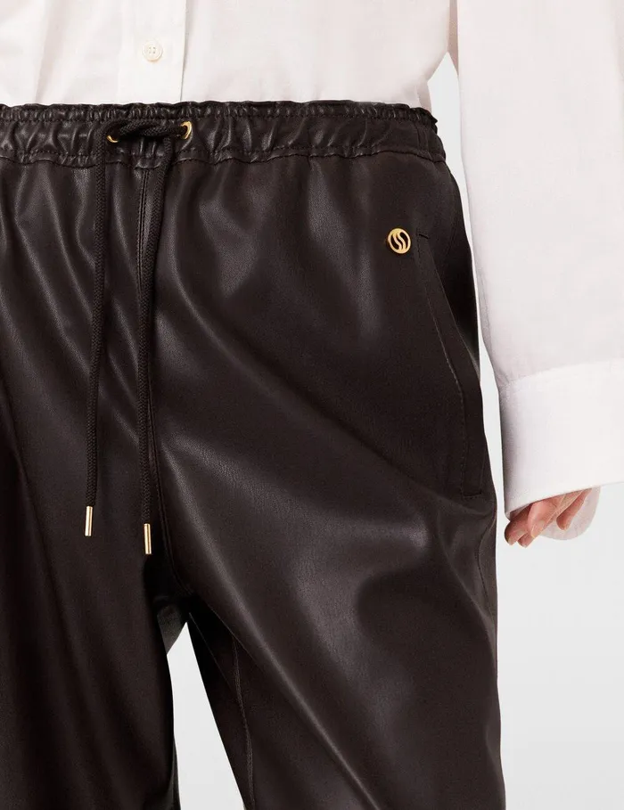 Stella McCartney Pants And Shorts Women Drawstring Alter Mat Sweatpants Dark Chocolate Brown Stella McCartney Pants And Shorts Women Drawstring Alter Mat Sweatpants Dark Chocolate Brown