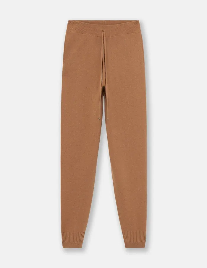 Stella McCartney Pants And Shorts Women MidRise Tapered Sweatpants Tan Beige