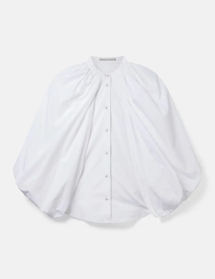 Stella McCartney Shirts And Tops Women CapeSleeve Cotton Shirt Pure White
