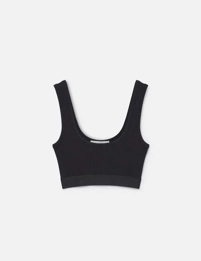 Stella McCartney Shirts And Tops Women SWave Tape Crop Top Black
