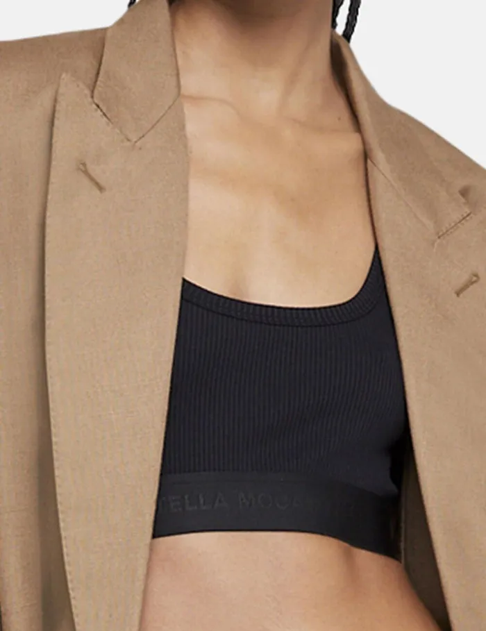 Stella McCartney Shirts And Tops Women SWave Tape Crop Top Black Stella McCartney Shirts And Tops Women SWave Tape Crop Top Black