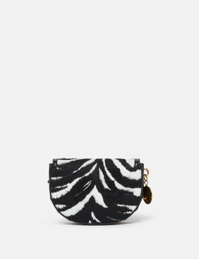 Stella McCartney Shoulder Bags Women Frayme Tiger Pattern Shoulder Bag Black And White Stella McCartney Shoulder Bags Women Frayme Tiger Pattern Shoulder Bag Black And White