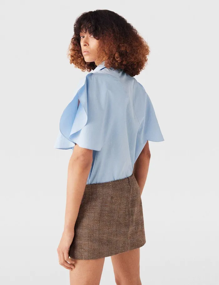 Stella McCartney Skirts Women ClaspEmbellished MidRise Mini Skirt Chestnut Herringbone Stella McCartney Skirts Women ClaspEmbellished MidRise Mini Skirt Chestnut Herringbone