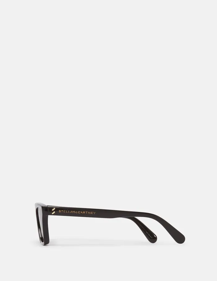 Stella McCartney Sunglasses Women Rectangular CatEye Sunglasses Translucent Dark Chocolate And Gold Stella McCartney Sunglasses Women Rectangular CatEye Sunglasses Translucent Dark Chocolate And Gold