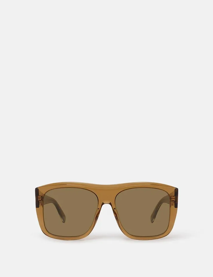 Stella McCartney Sunglasses Women StraightEdge Square Sunglasses Glossy Nude