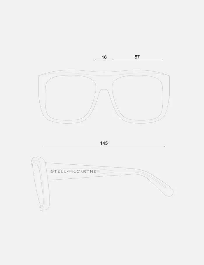 Stella McCartney Sunglasses Women StraightEdge Square Sunglasses Glossy Nude Stella McCartney Sunglasses Women StraightEdge Square Sunglasses Glossy Nude