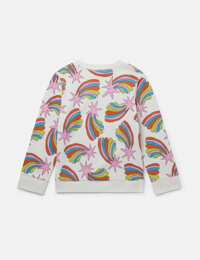 Stella McCartney Sweaters and Cardigans Kids Shooting Stars Print Sweatshirt Ivory Multi Stella McCartney Sweaters and Cardigans Kids Shooting Stars Print Sweatshirt Ivory Multi