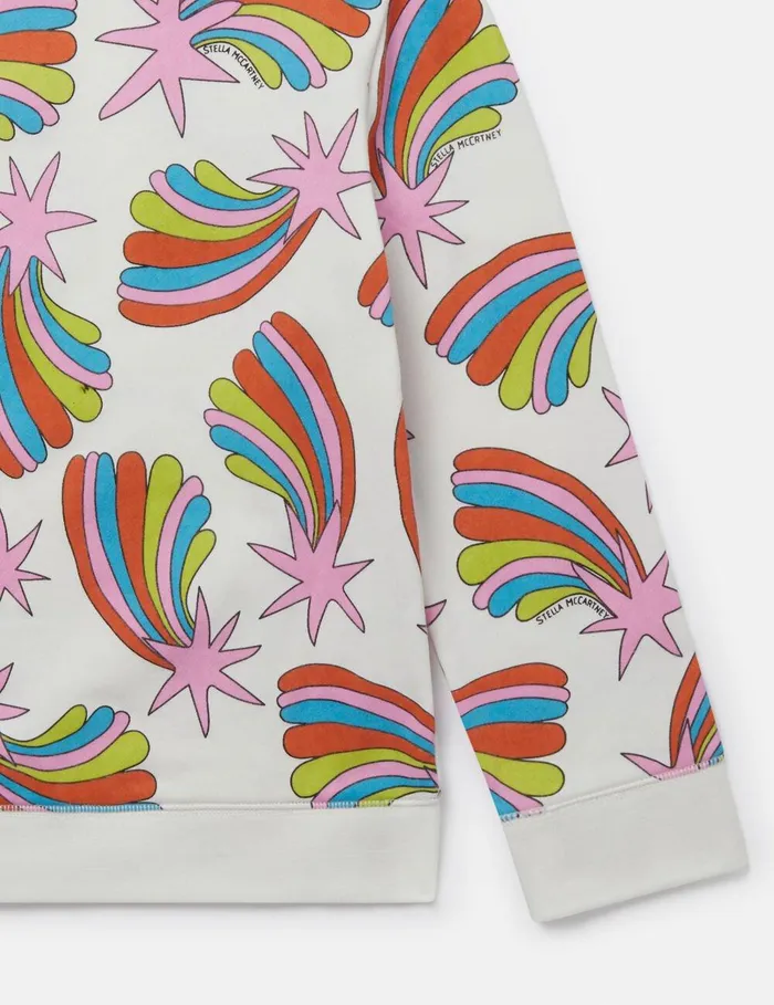 Stella McCartney Sweaters and Cardigans Kids Shooting Stars Print Sweatshirt Ivory Multi Stella McCartney Sweaters and Cardigans Kids Shooting Stars Print Sweatshirt Ivory Multi