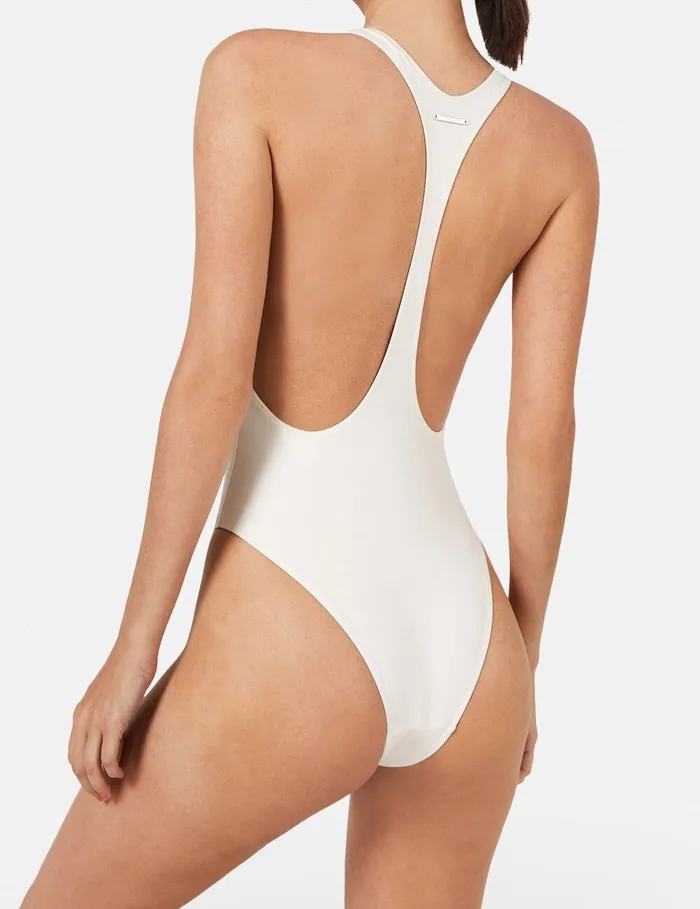 Stella McCartney Swimwear Women Diamant Star Racerback Swimsuit Ivory Stella McCartney Swimwear Women Diamant Star Racerback Swimsuit Ivory