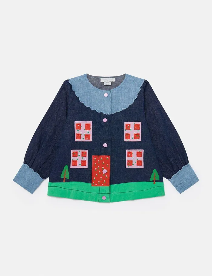 Stella McCartney TShirts And Tops Kids Farmyard Appliqu LongSleeve Blouse Multicolour Stella McCartney TShirts And Tops Kids Farmyard Appliqu LongSleeve Blouse Multicolour