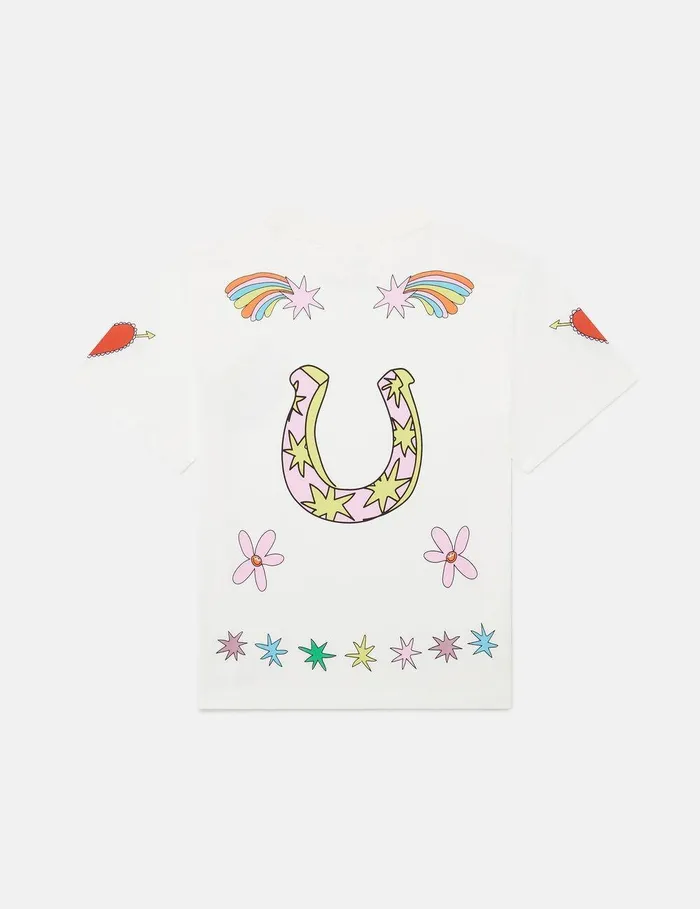 Stella McCartney TShirts And Tops Kids Shooting Stars Graphic TShirt Ivory Stella McCartney TShirts And Tops Kids Shooting Stars Graphic TShirt Ivory