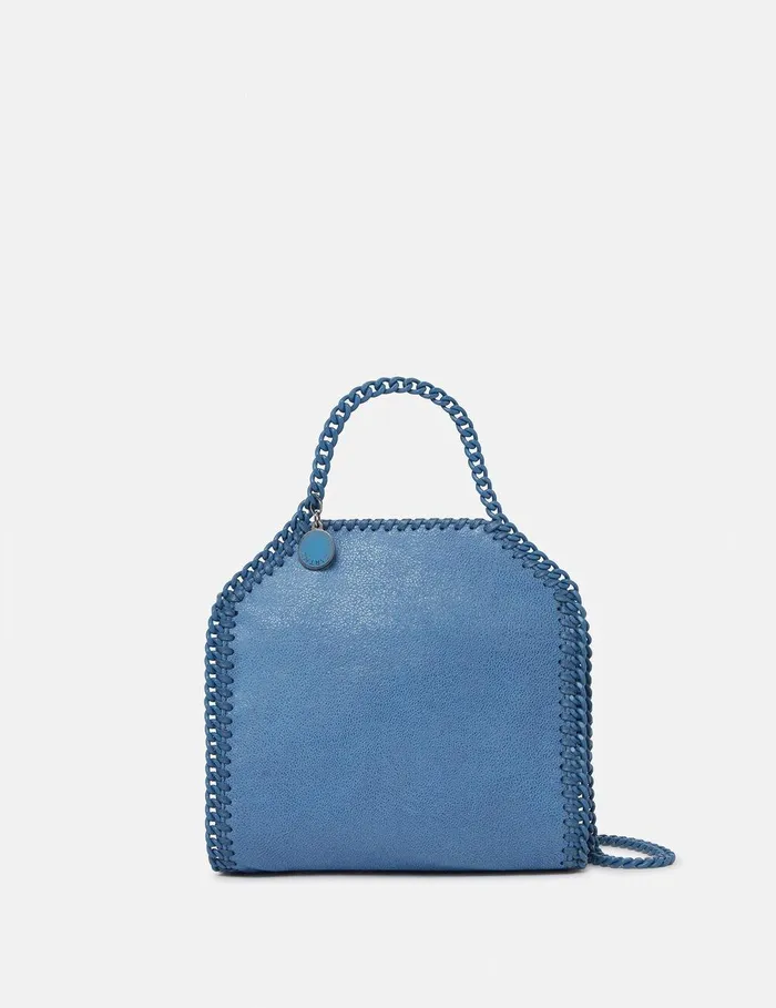 Stella McCartney TopHandle Bags Women Falabella Tiny Enamel Tote Bag Sky Blue