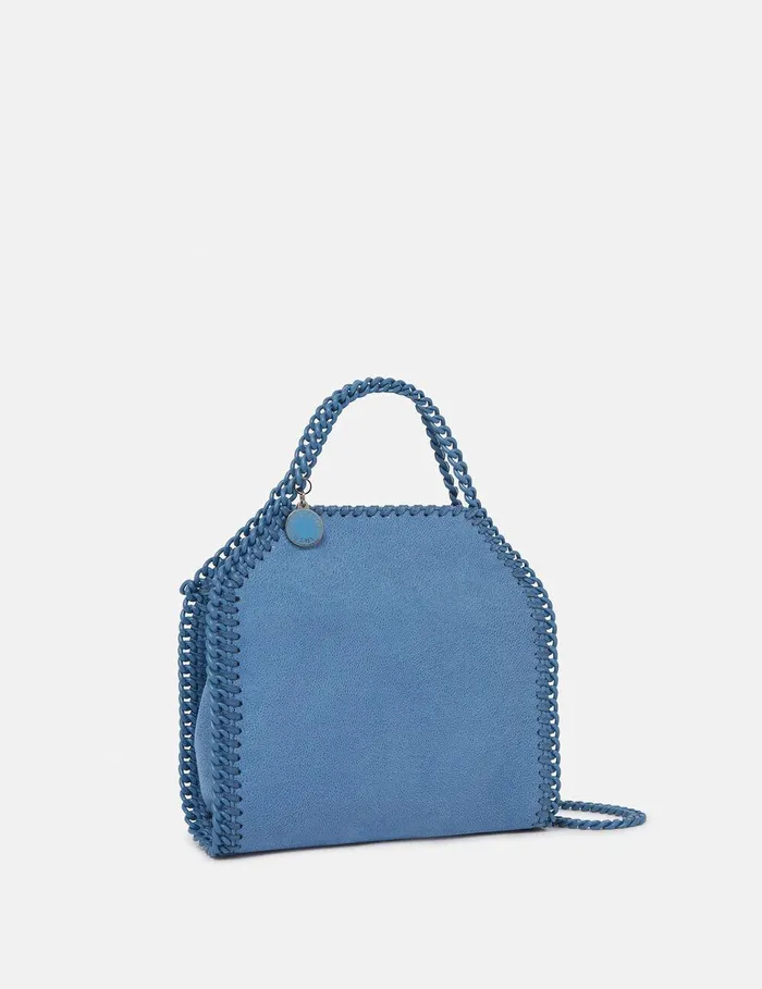 Stella McCartney TopHandle Bags Women Falabella Tiny Enamel Tote Bag Sky Blue Stella McCartney TopHandle Bags Women Falabella Tiny Enamel Tote Bag Sky Blue