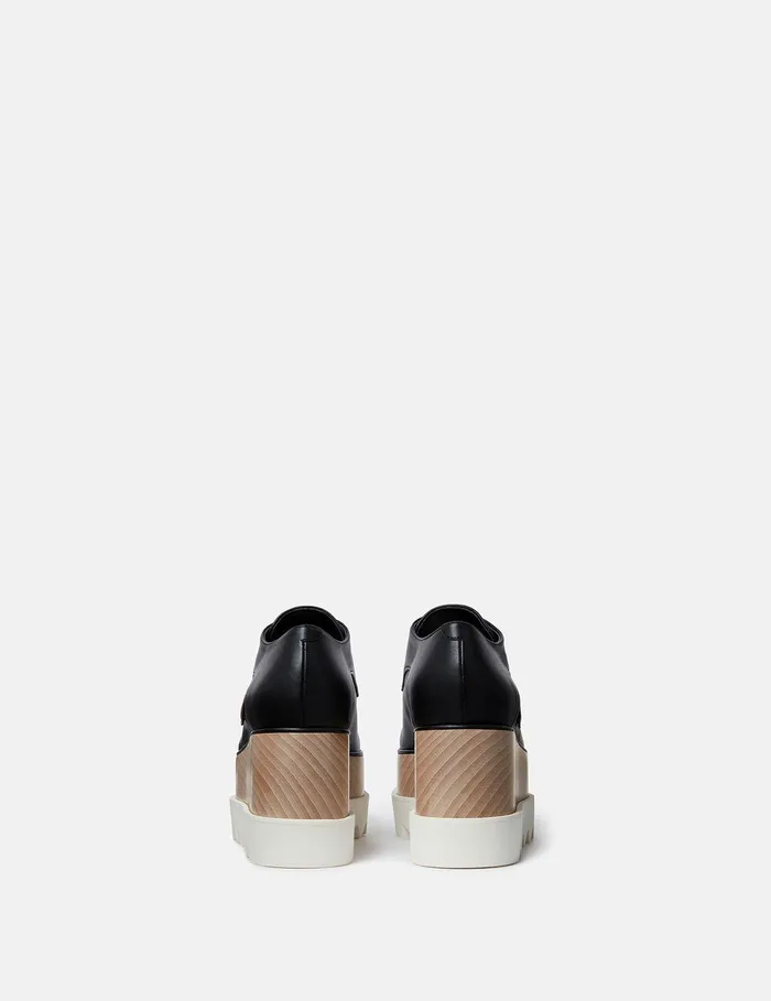 Stella McCartney Wedges Women Elyse Lip Appliqu Platform Shoes Black Stella McCartney Wedges Women Elyse Lip Appliqu Platform Shoes Black