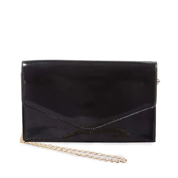 Steve Madden Bworldly Black Patent Womens Shoulder Bags