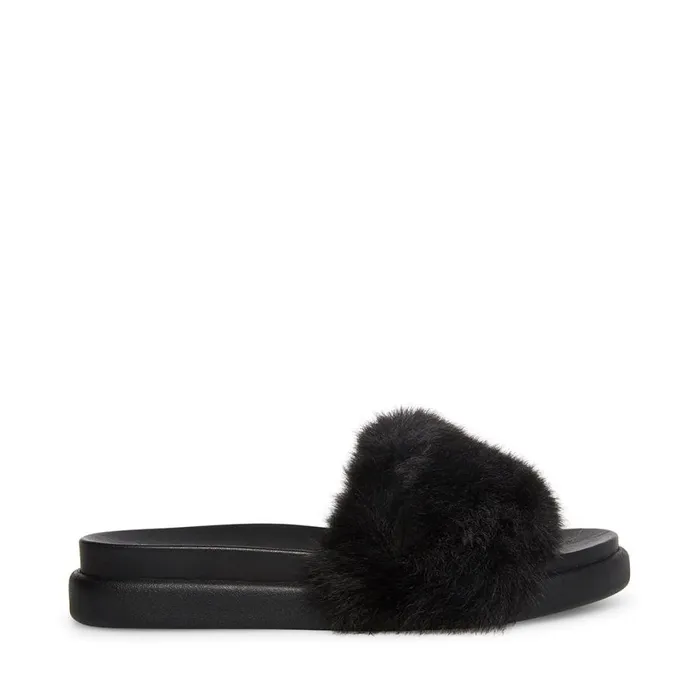Steve Madden Delphina Black Womens Slippers
