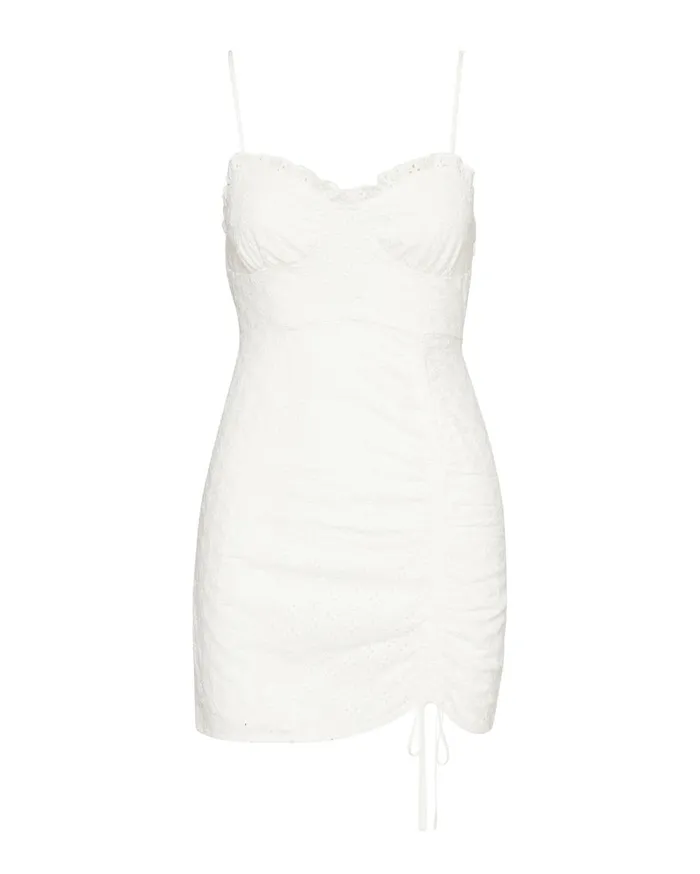 Steve Madden Eyelet Mini Dress White Womens Dresses