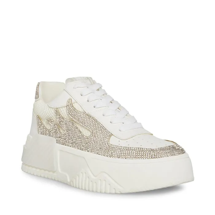 Steve Madden Flames White Womens Sneakers Steve Madden Flames White Womens Sneakers