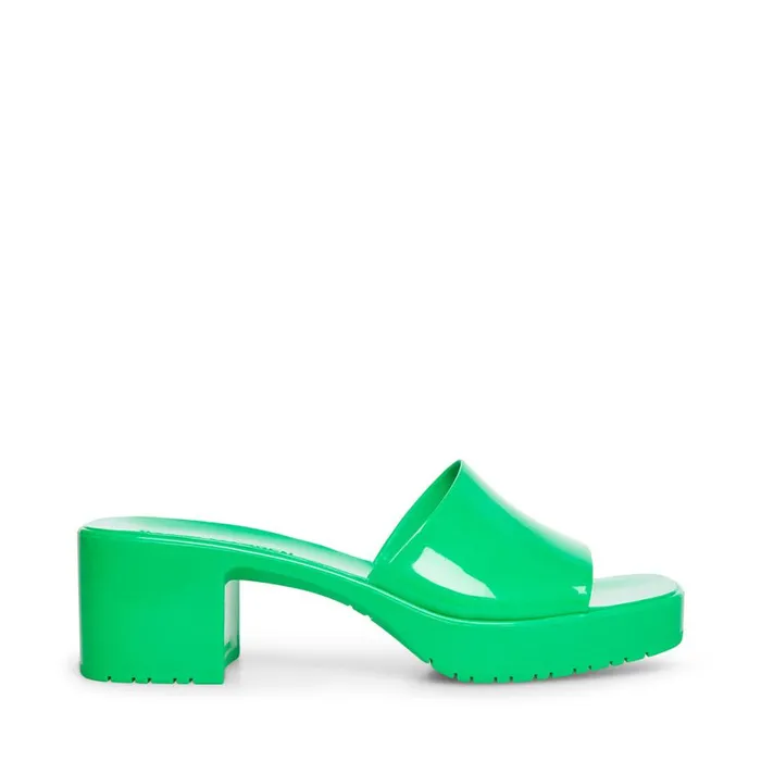 Steve Madden Harlin Green Womens Mules