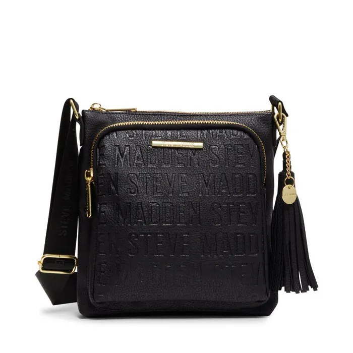Steve Madden Logo Crossbody Black Womens Shoulder Bags