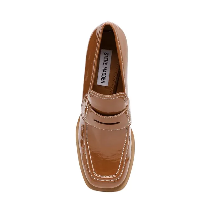 Steve Madden Nyomi Camel Patent Womens Loafers