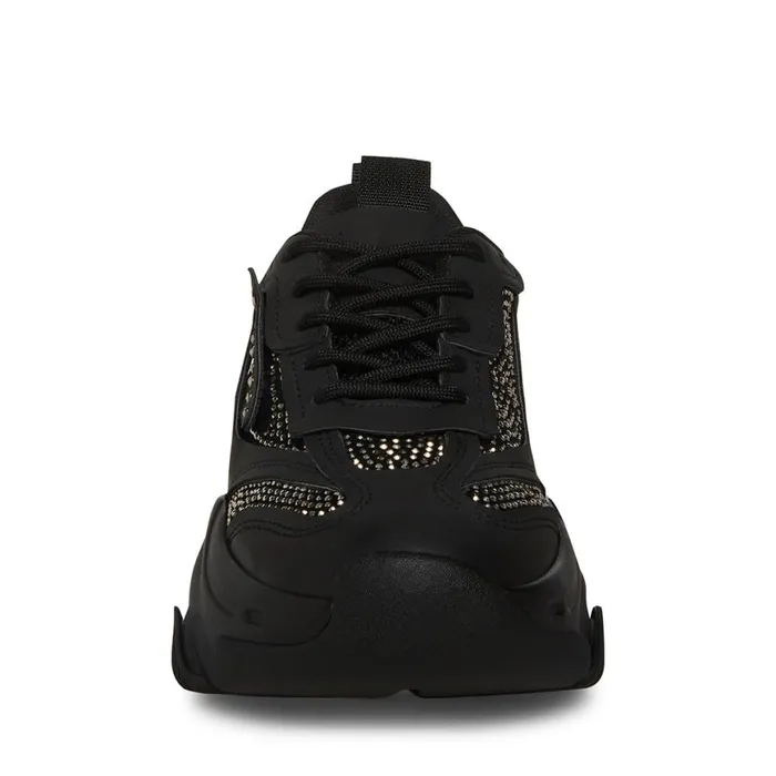 Steve Madden Possession R Black Womens Sneakers