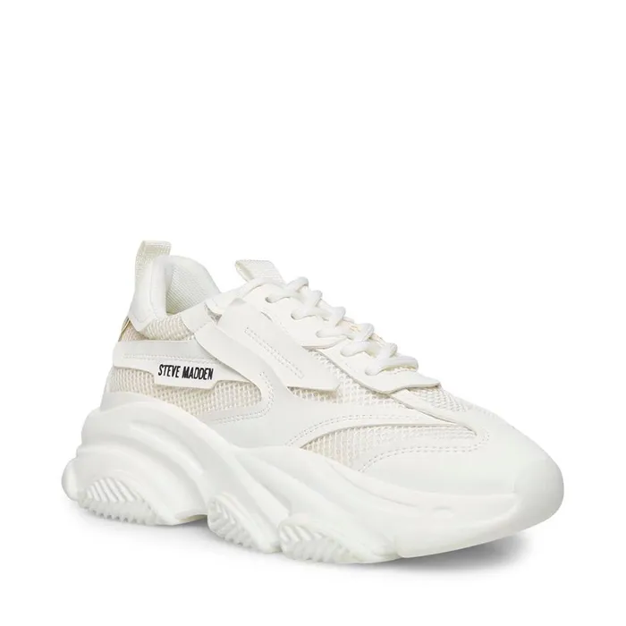 Steve Madden Possession White Womens Sneakers Steve Madden Possession White Womens Sneakers
