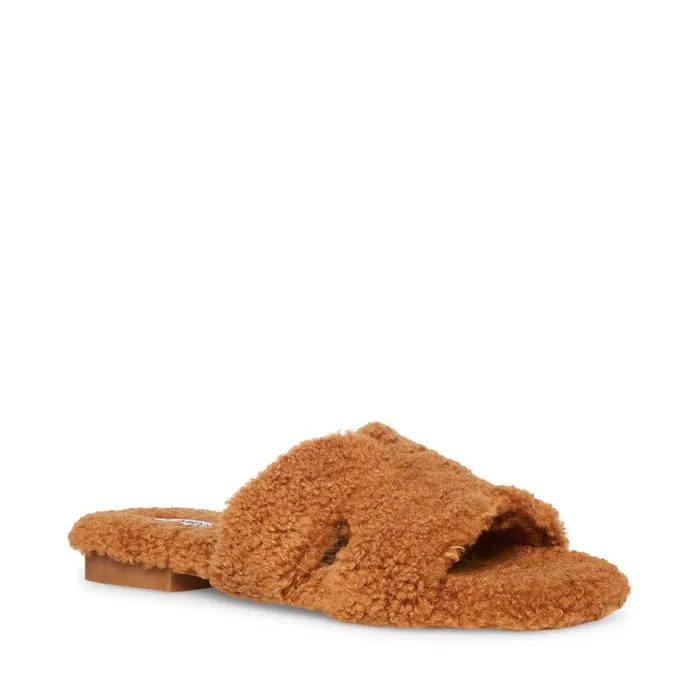 Steve Madden Seek Cognac Womens Slippers