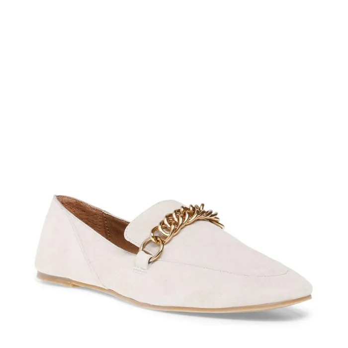 Steve Madden Soprano Bone Suede Womens Flats