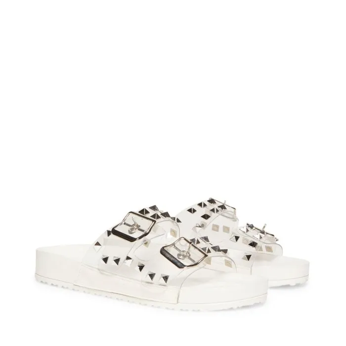 Steve Madden Teddy P White Multi Womens Sandals