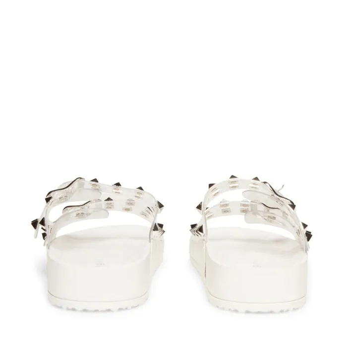 Steve Madden Teddy P White Multi Womens Sandals