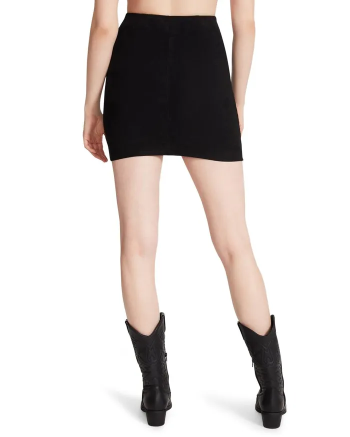 Steve Madden Westworld Fringe Skirt Black Womens Bottoms