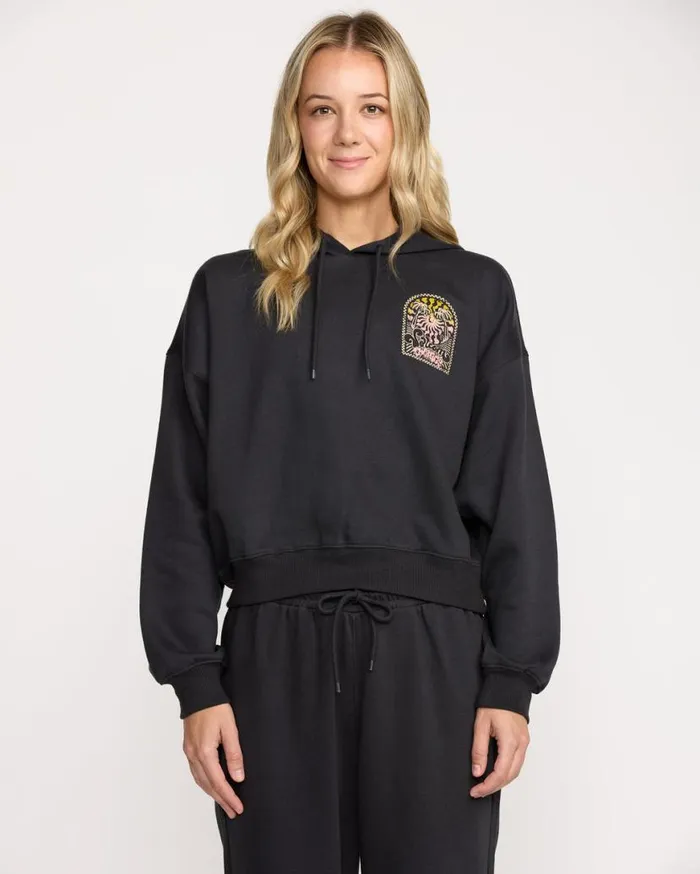 Stone Dream Hoodie 8211 Black Womens Volcom Hoodies and Sweatshirts
