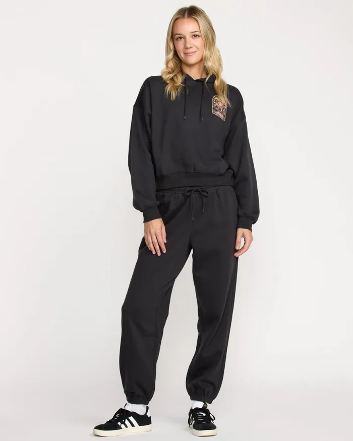 Stone Dream Hoodie 8211 Black Womens Volcom Hoodies and Sweatshirts