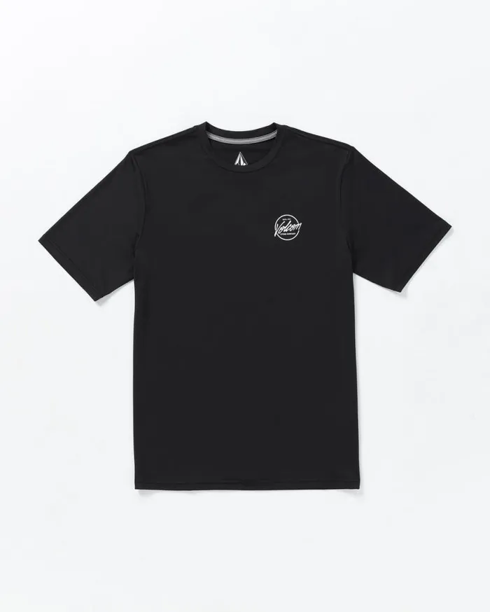 Stone Stamp Short Sleeve Rashguard 8211 Black Mens Volcom Rashguards