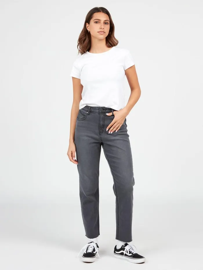 Stoned Straight Jeans 8211 Vintage Black Womens Volcom Bottoms