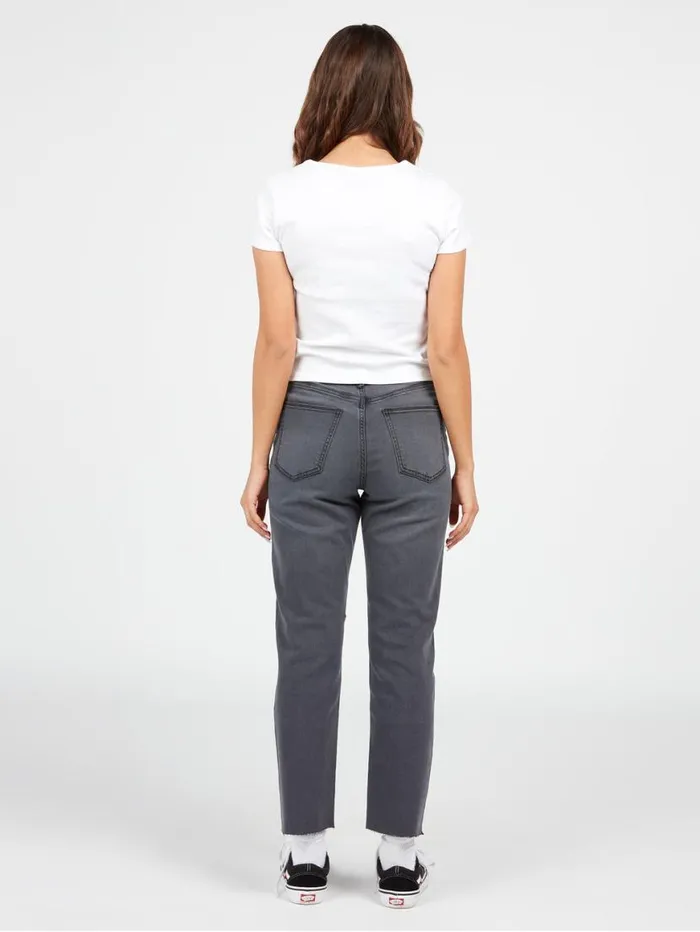 Stoned Straight Jeans 8211 Vintage Black Womens Volcom Bottoms