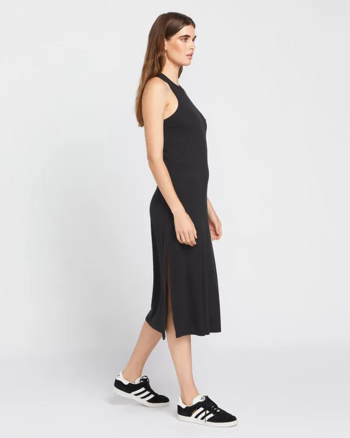 Stonelight Rib Dress 8211 Black Womens Volcom Dresses