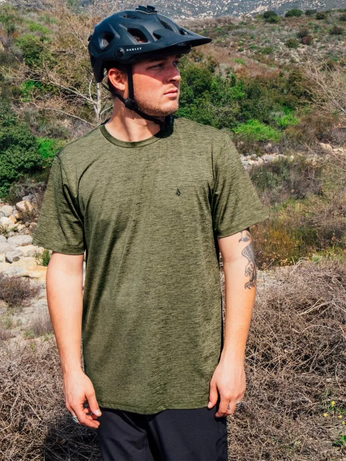 Stoneverse Crew Short Sleeve Shirt 8211 Vintage Green Mens Volcom Mountain Biking Stoneverse Crew Short Sleeve Shirt 8211 Vintage Green Mens Volcom Mountain Biking