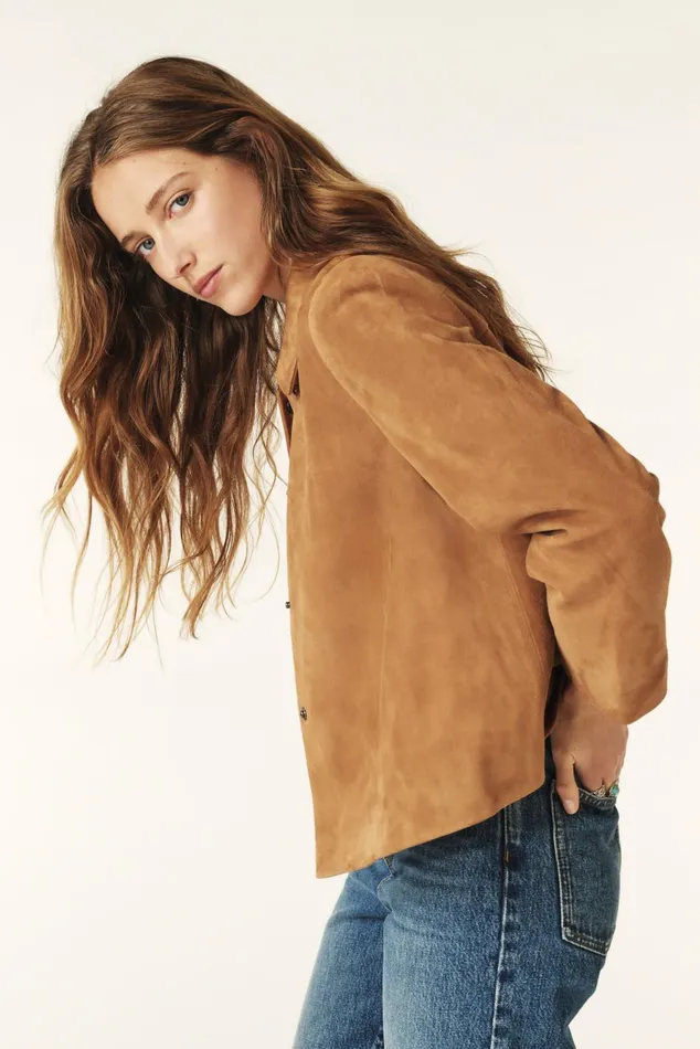 StraightCut Jacket Milas Brown Women Baandsh Jackets and Coats