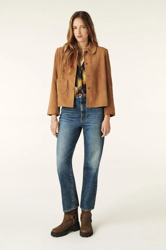 StraightCut Jacket Milas Brown Women Baandsh Jackets and Coats
