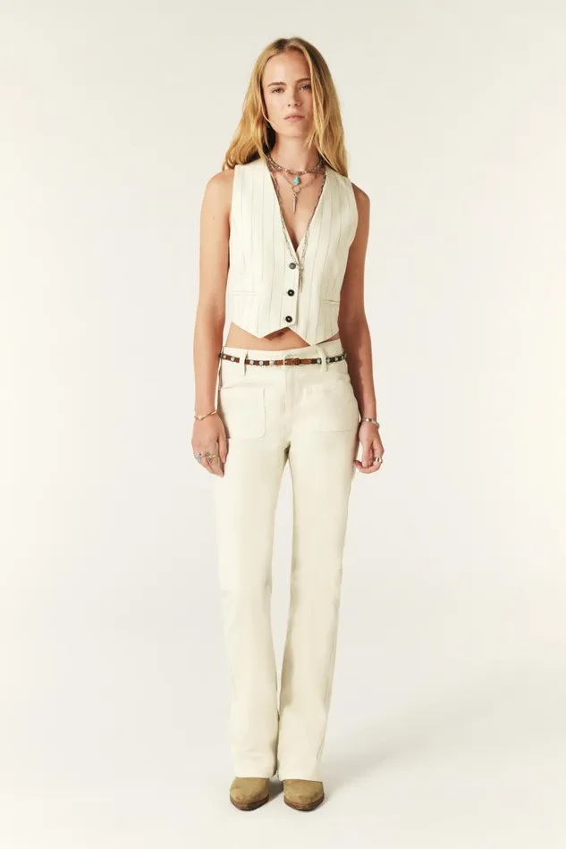 StraightLeg Jeans Ross Brown Women Baandsh Pants and Jeans