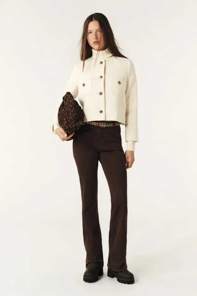 StraightLeg Jeans Ross Brown Women Baandsh Pants and Jeans