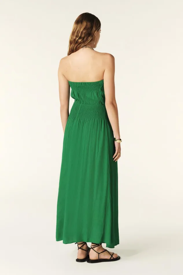 Strapless Dress Hambre Green Women Baandsh Dresses