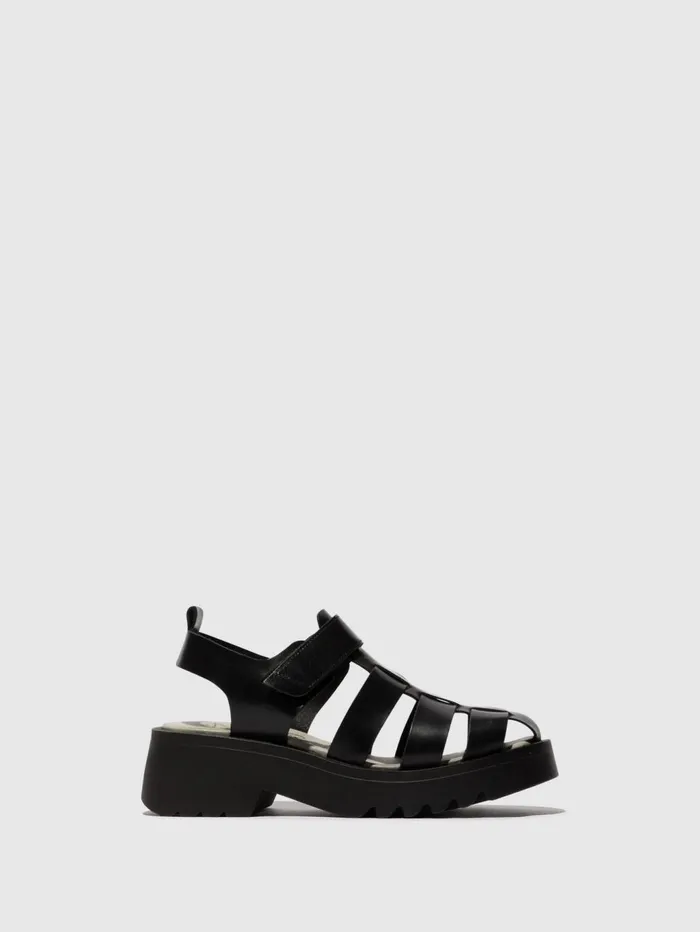 Strappy Sandals MAIE850FLY BLACK Women Fly London Sandals