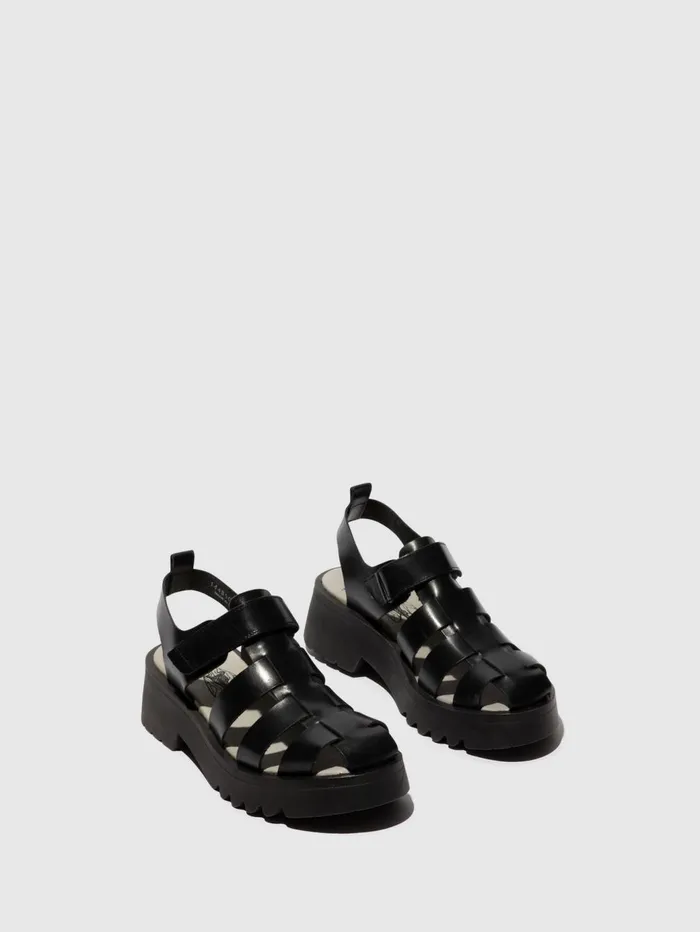 Strappy Sandals MAIE850FLY BLACK Women Fly London Sandals