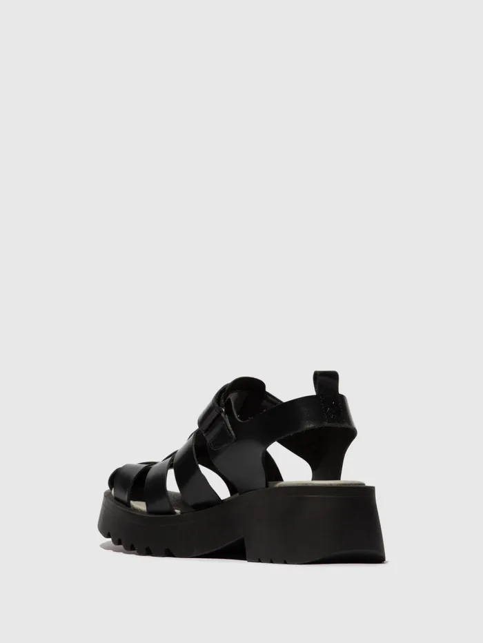 Strappy Sandals MAIE850FLY BLACK Women Fly London Sandals
