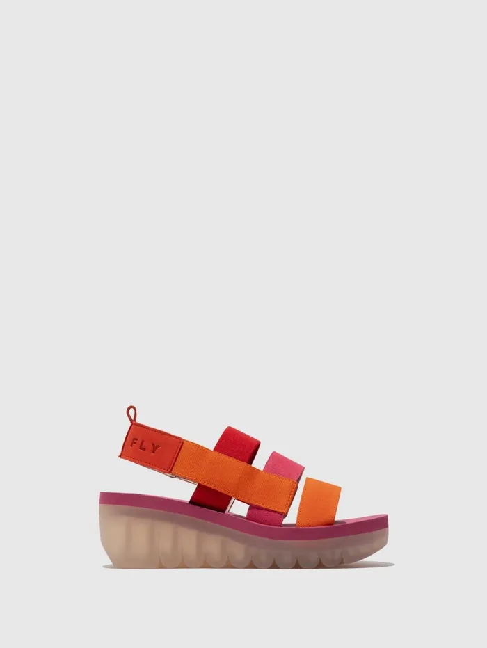Strappy Sandals YERE847FLY DEVIL REDMULTICOLORLILAC Women Fly London Sandals