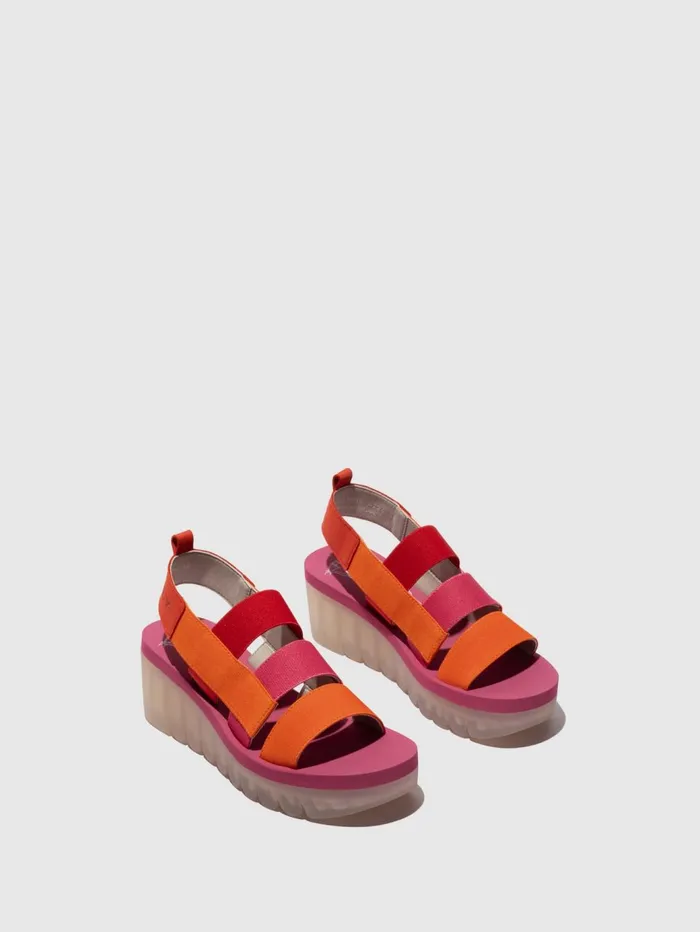 Strappy Sandals YERE847FLY DEVIL REDMULTICOLORLILAC Women Fly London Sandals