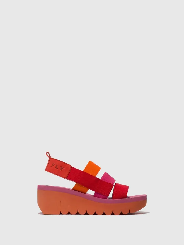 Strappy Sandals YERE847FLY REDORANGE ROSE Women Fly London Sandals